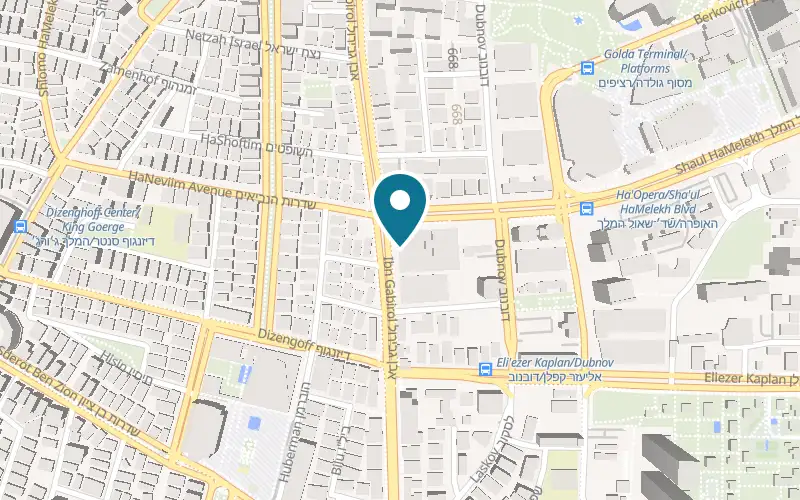 Map showing Color Touch at 30 Ibn Gabirol Street, London Minister, level -1, Tel Aviv-Yafo