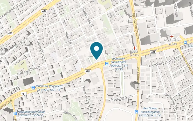 Map showing ComSee at 135 Jabotinsky Road, Ramat Gan