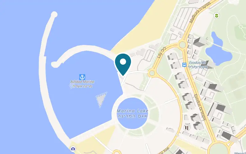 Map showing Corsar at 1 Onyon Street, Ashdod Marina, Ashdod