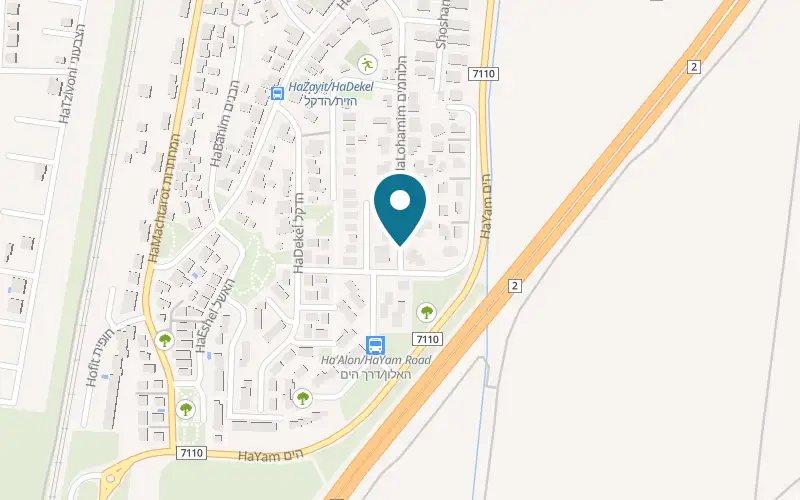 Map showing Crazy Biss at 22 HaLohamim Street, Atlit