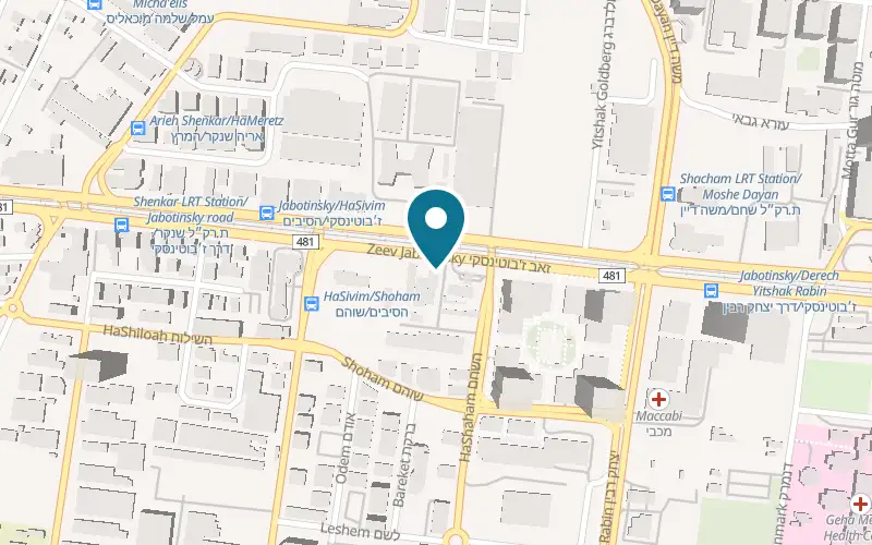 Map showing Crazy Meat Jabotinsky at 67 Jabotinsky Street, Petah Tikva