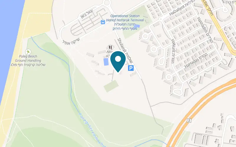 Map showing CrossFit Green Beach at 3 Shulamit Street, by the Green Beach, Netanya