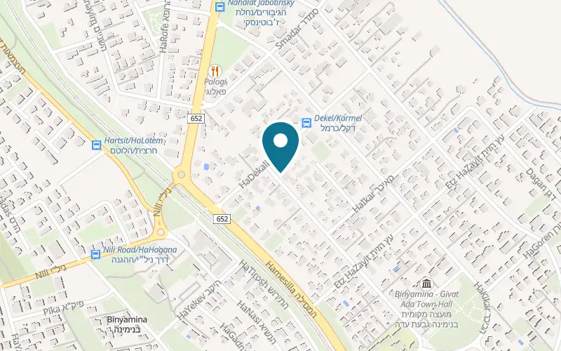 Map showing Dabouki Winebar at 3 HaMeyasdim Street, Binyamina-Giv'at Ada