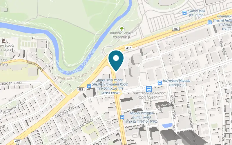 Map showing Dabush Bnei Brak at 1 Ben Gurion Road, BSR 2 tower, Bnei Brak