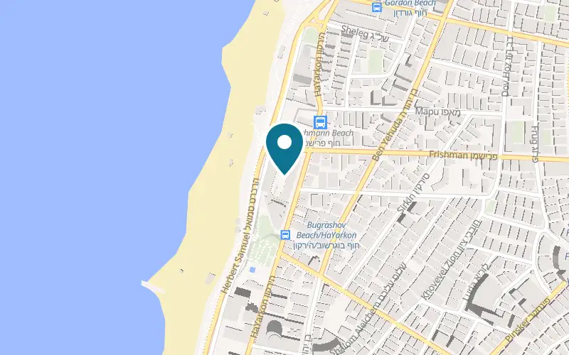 Map showing Dan Tel Aviv at 99 HaYarkon Street, Tel Aviv-Yafo