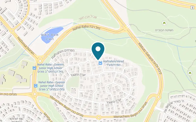 Map showing Dana Skin Care at 7 HaPrahim Street, Rosh HaAyin