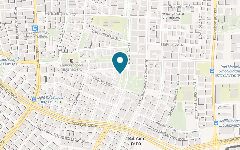 Map showing Dandush at 70 Daniel Street, Bat Yam