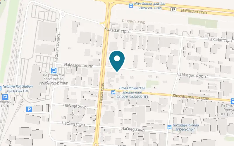 Map showing Darya Work Clothes and Printing at 14 HaMasger Street, Netanya