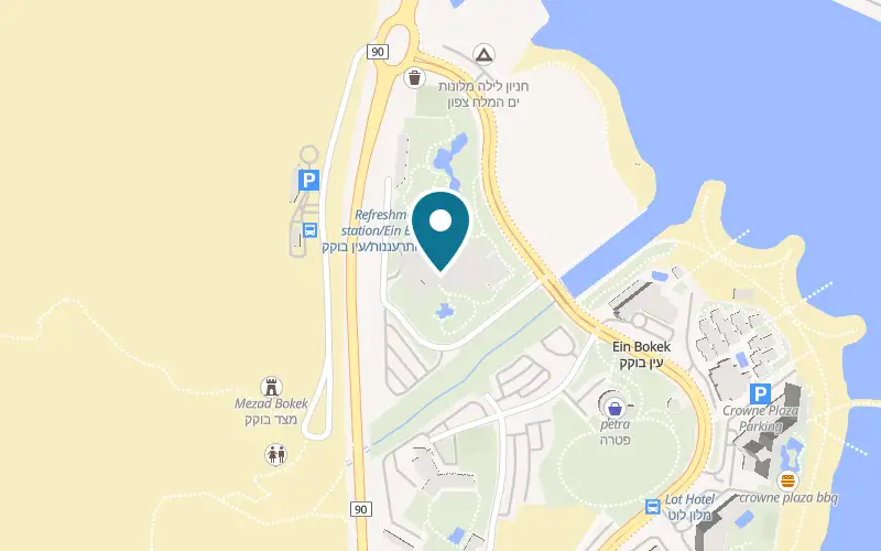 Map showing David Dead Sea Resort & Spa at Ein Bokek, Dead Sea, Neve Zohar