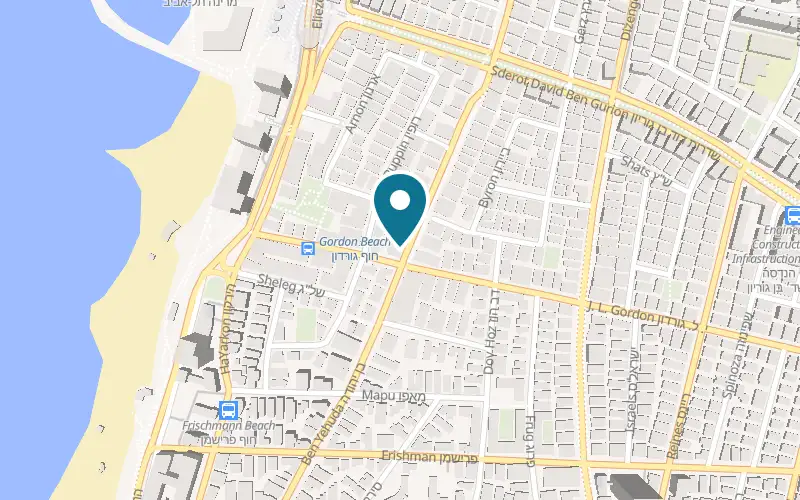Map showing Debrah Brown at 87 Ben Yehuda Street, Tel Aviv-Yafo