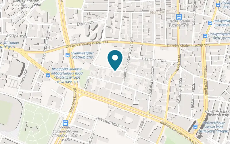 Map showing Degem Furniture at 14 Rabenu Hananel Street, Tel Aviv-Yafo