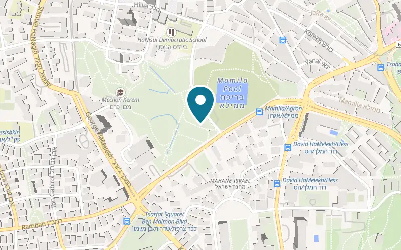 Map showing Deja Bu at 1 Menashe Ben Israel Street, Jerusalem
