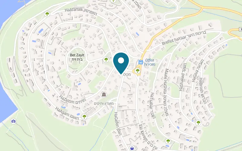Map showing Derech HaGefen at 1 Derech HaGefen, Moshav Beit Zayit, Beit Zayit