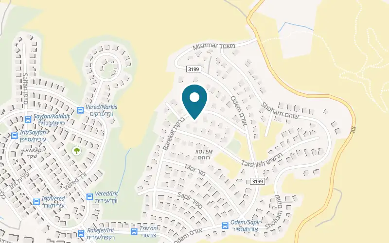 Map showing Desert Bird at 28 Bareket Street, Arad