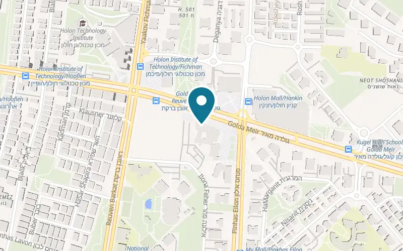 Map showing Design Museum Holon at Holon Mediatheque, 6 Golda Meir Street, Holon