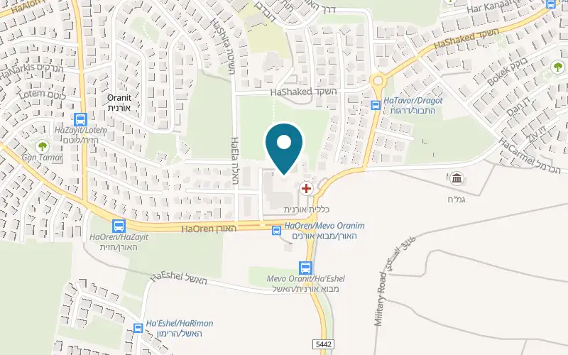Map showing Dganim at 2 HaArava Street, Oranit commercial centre, Oranit