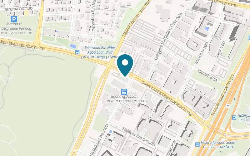 Map showing Diamond Thai Massage at 18 Abba Eban Boulevard, second floor, Herzliya Pituach, Herzliya