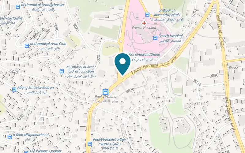 Map showing Diana at 51 Paulus VI Street, Nazareth