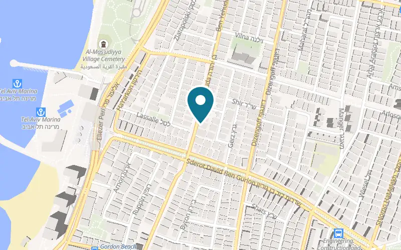 Map showing Dit ve Dut at 140 Ben Yehuda Street, Tel Aviv-Yafo