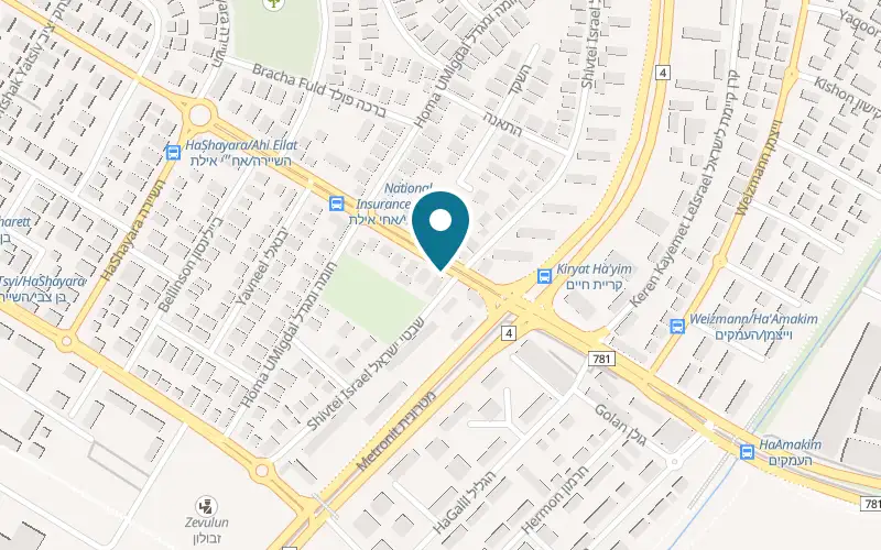 Map showing DOMO at 69 Ahi Eilat Avenue, Kiryat Haim, Haifa