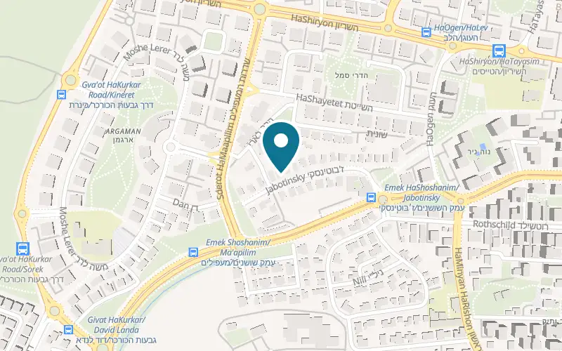 Map showing Dr Uri Preiz Veterinary Clinic at 26 Jabotinsky Street, Ness Ziona