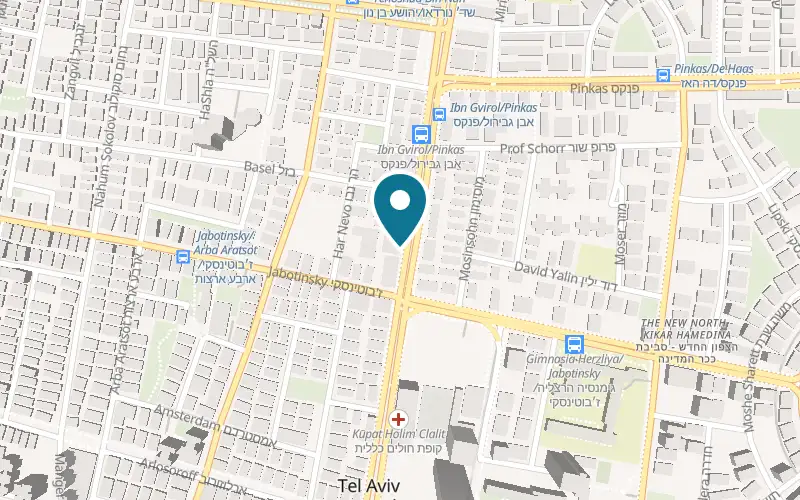 Map showing Drorit Ron at 131 Ibn Gabirol Street, Tel Aviv-Yafo