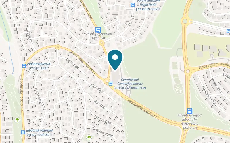 Map showing EATBAR at 2 Moshe Dayan Street, Tal Center, Rosh HaAyin