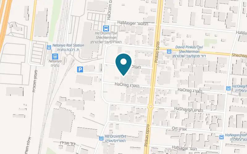 Map showing Efraim Bodywork at 3 HaOreg Street, Netanya
