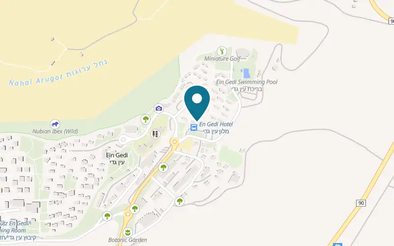 Map showing Ein Gedi Hotel at Kibbutz Ein Gedi, Ein Gedi