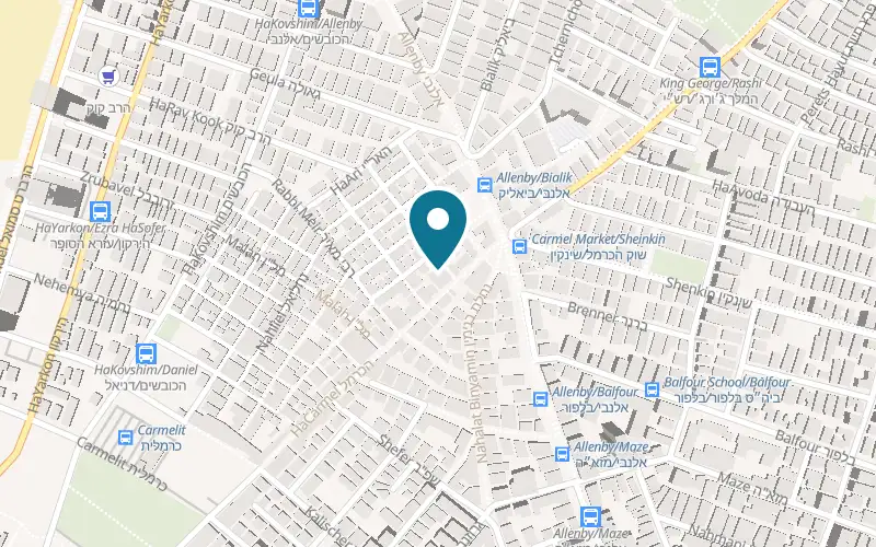 Map showing Eisan at 22 Rabbi Akiva Street, Carmel Market, Tel Aviv-Yafo