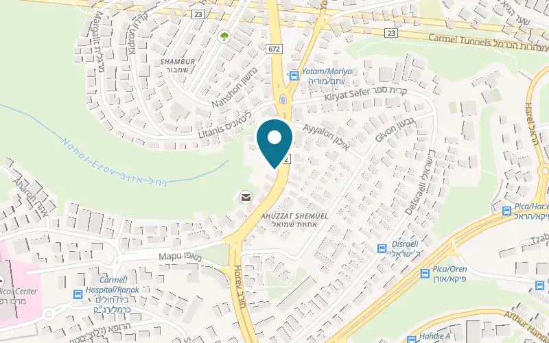 Map showing Emilia at 120 Moriah Avenue, Haifa