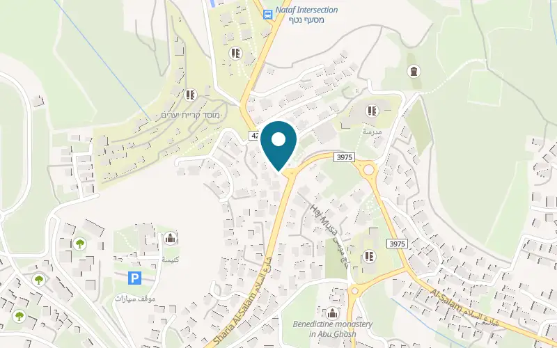 Map showing Empire Pizza at 2 Derekh Ma'ale HaHamisha, Abu Ghosh