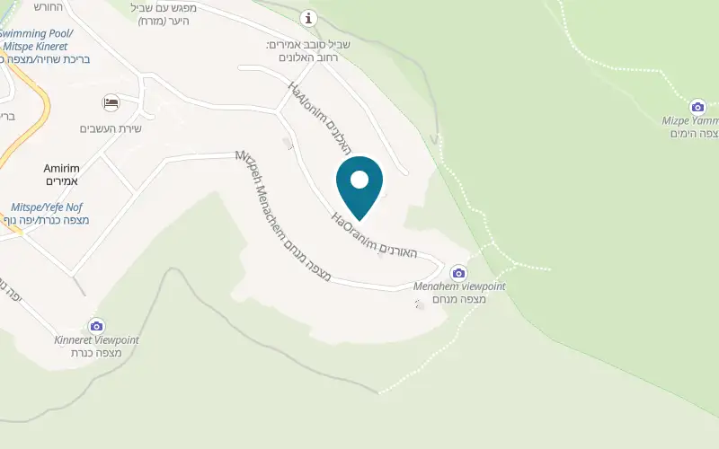 Map showing Eretz HaGalil at 90 HaOranim Street, Amirim