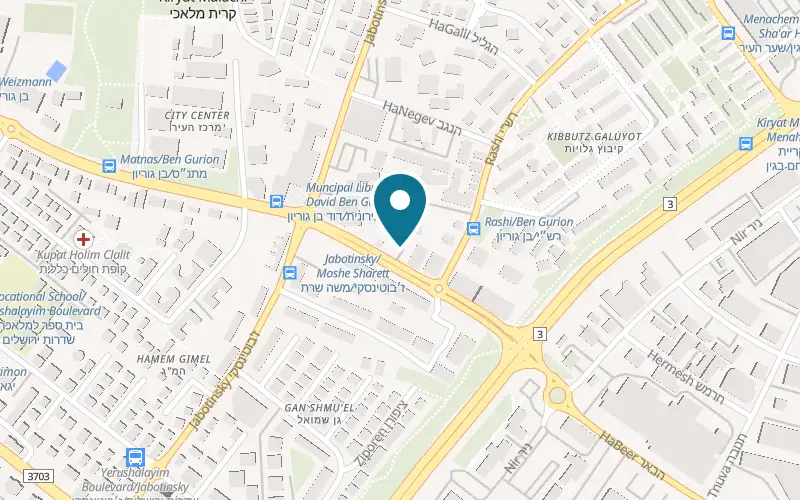 Map showing Esterica at 6 David Ben Gurion Boulevard, Kiryat Malachi