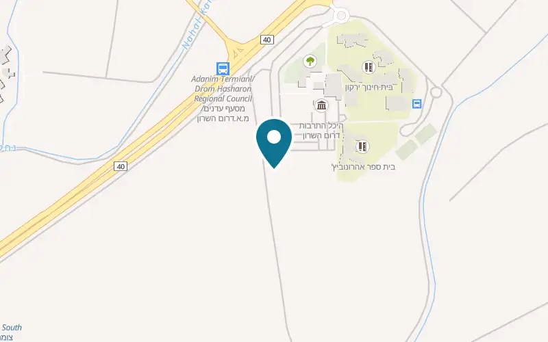מפה: אסתריקה בקריית המועצה האזורית דרום השרון, ליד הירקון, נווה ירק