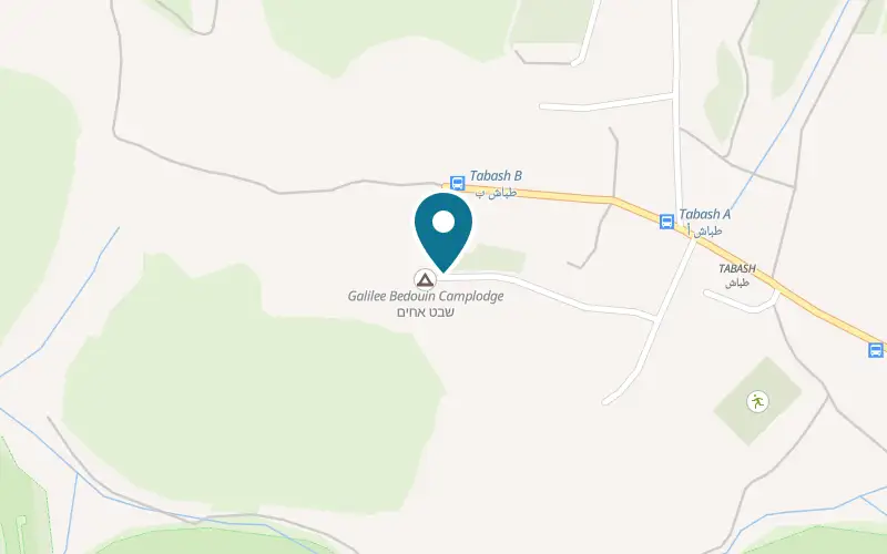 Map showing Etzel Shimshon BaHatzer at Main Tabbash Road, Ka'abiyye-Tabbash-Hajajre