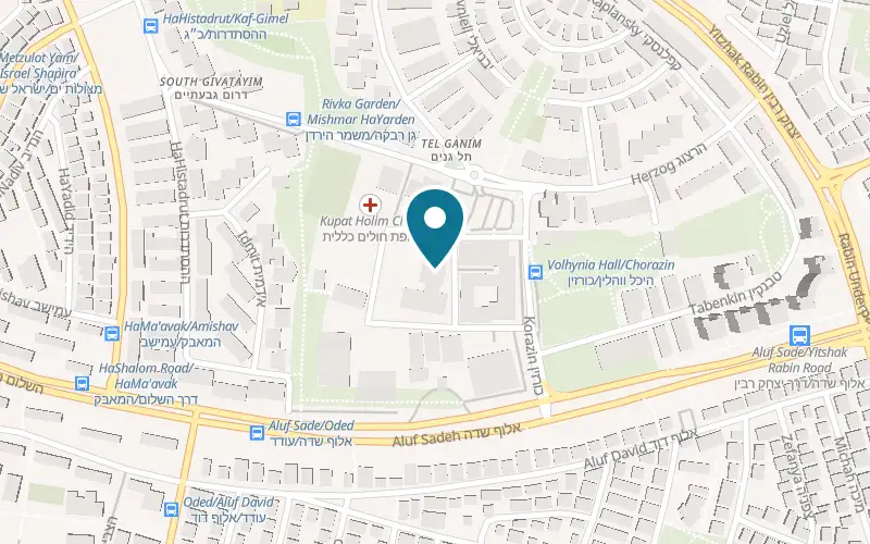 Map showing Evron Muay Thai at 6B Tfutsot Israel Street, 3rd floor, Givatayim