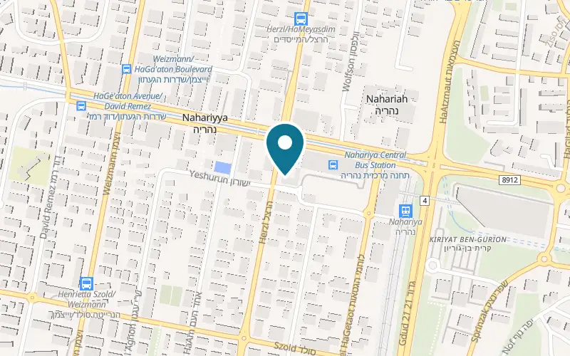 Map showing Eye-C Optic at 75 Herzl Street, Nahariya