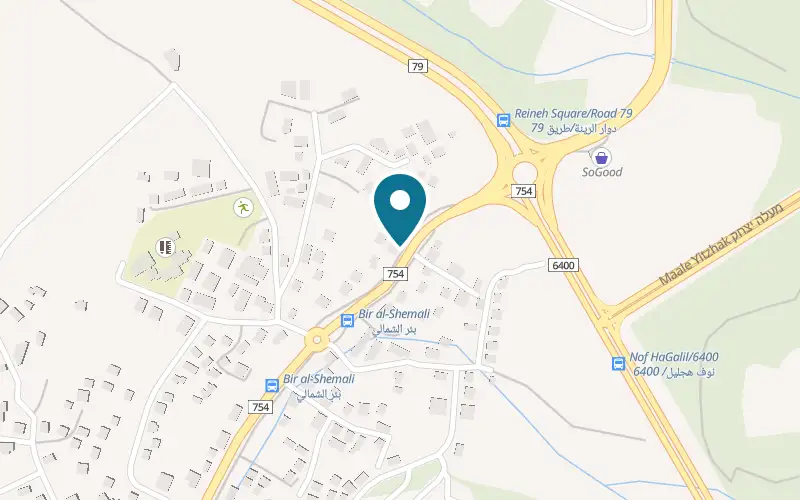 Map showing F. Laban at 14 Al-Shu'araa Street, Reineh