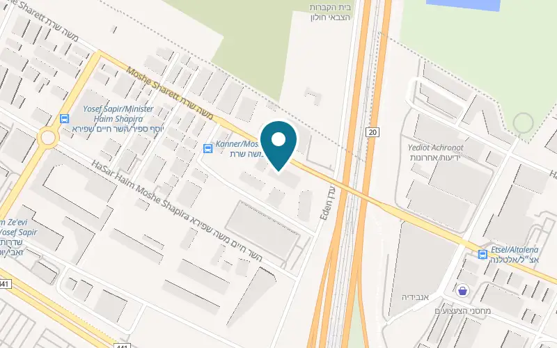 Map showing Fabio at 38 Moshe Sharett Street, Rishon LeZion