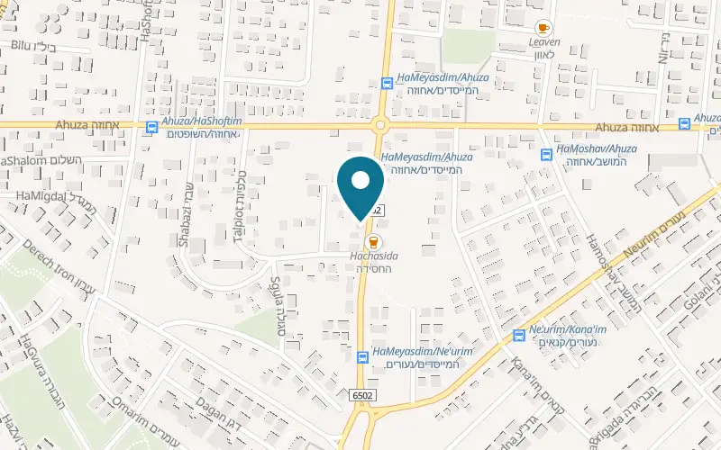 Map showing Falafel Dvora at 29 HaMeyasdim Street, Karkur, Pardes Hanna-Karkur