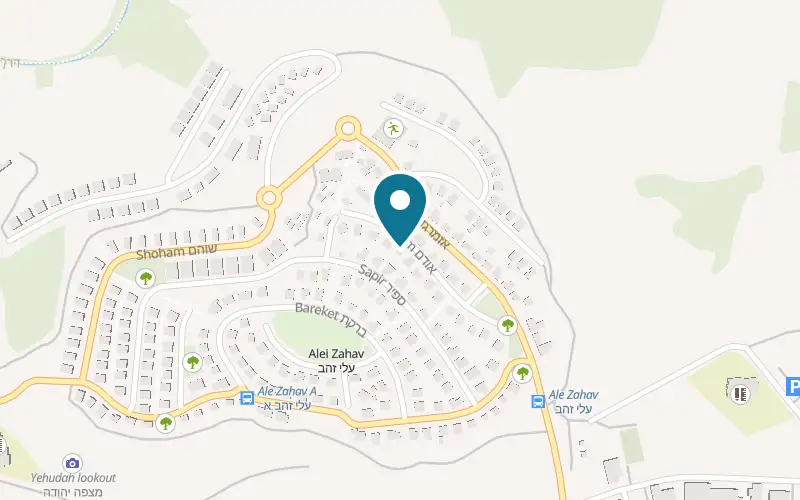 Map showing Falafel Meozen at 19 HaOdem Street, Alei Zahav