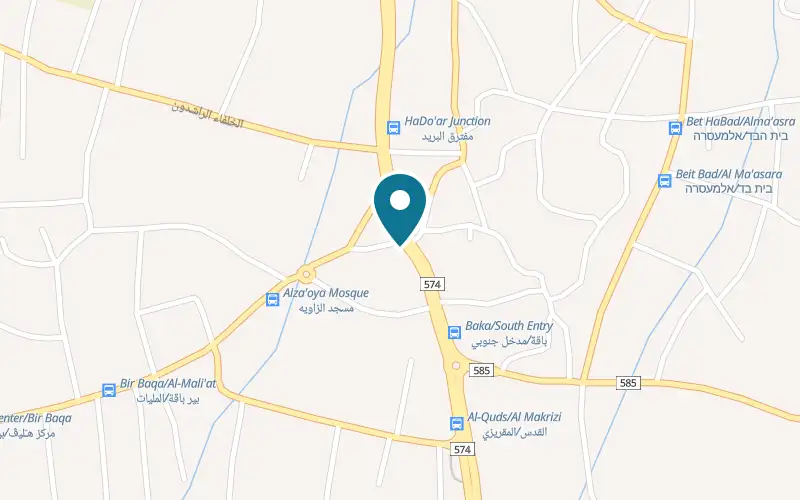 Map showing Falafel and Schnitzel Dvora at 291 al-Quds Street, Baqa al-Gharbiyye