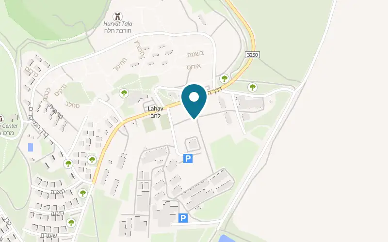 Map showing Falha at Kibbutz Lahav, Lahav