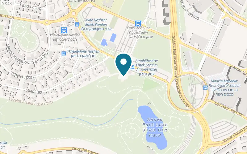 Map showing FAZA at 1 Emek Zevulun Street, Modi'in-Maccabim-Re'ut