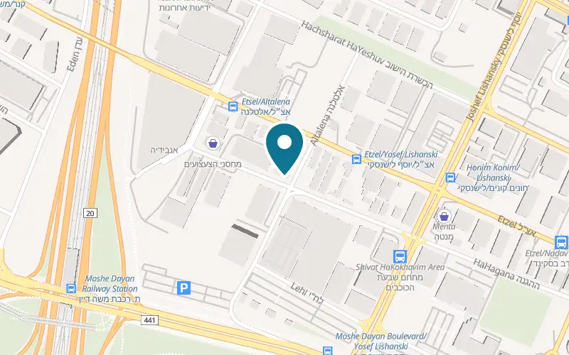 Map showing Fine Tuning at 38 HaHagana Street, Rishon LeZion