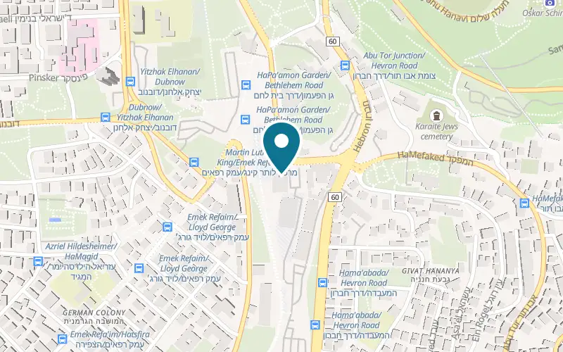 Map showing Fiori at HaTachana compound (the First Station), 4 David Remez Street, Jerusalem