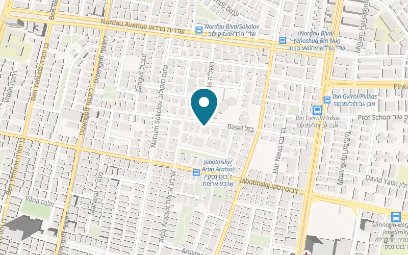 Map showing Fithouse Basel at 34 Basel Street, Tel Aviv-Yafo