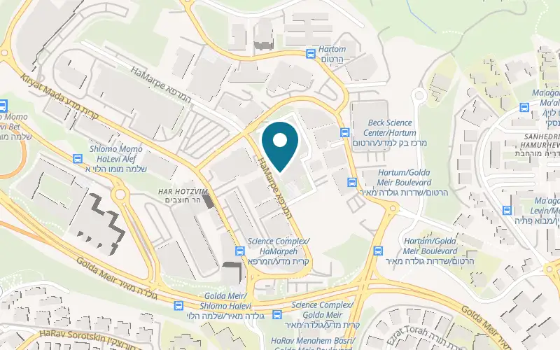 Map showing Fitland at 2 HaMarpe Street, Har Hotzvim, Jerusalem