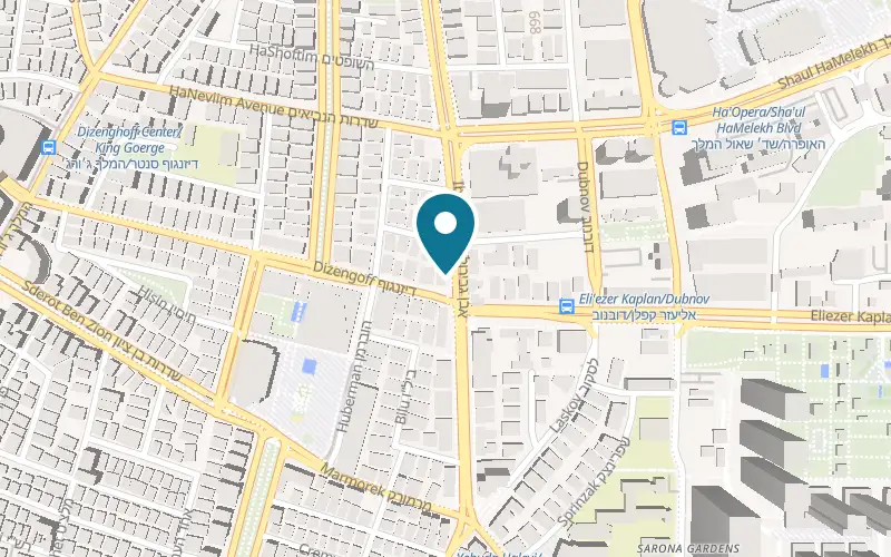 Map showing Frank at 23 Ibn Gabirol Street, Tel Aviv-Yafo